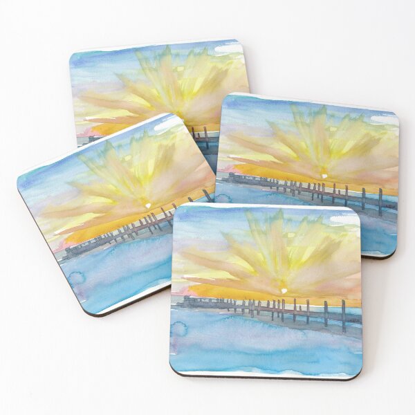 Item preview, Sunset Over Florida Keys Landing Pier designed and sold by artshop77.