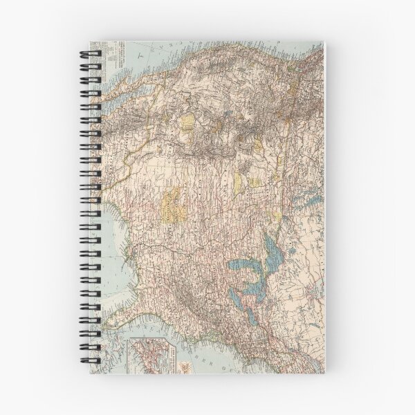 Item preview, Vintage United States Map (1898) designed and sold by BravuraMedia.