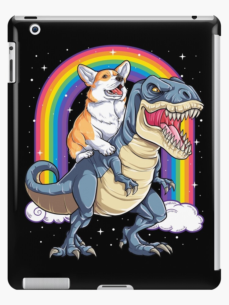 Corgi Riding Dinosaur T rex Shirt Funny Rainbow Dog Corgi Riding Dinosaur T rex Shirt Funny Rainbow Dog