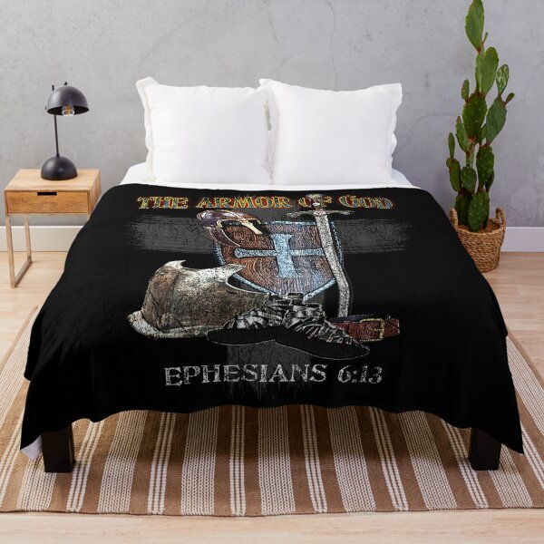 Armour Of God Black Prayer Blanket