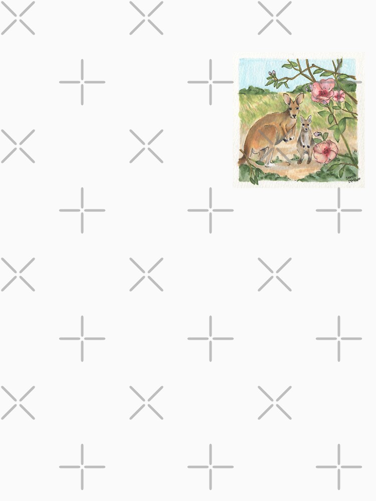 Thumbnail 7 of 7, Classic T-Shirt, Red Kangaroos & Sturts' Desert Roses designed and sold by ddanyen.