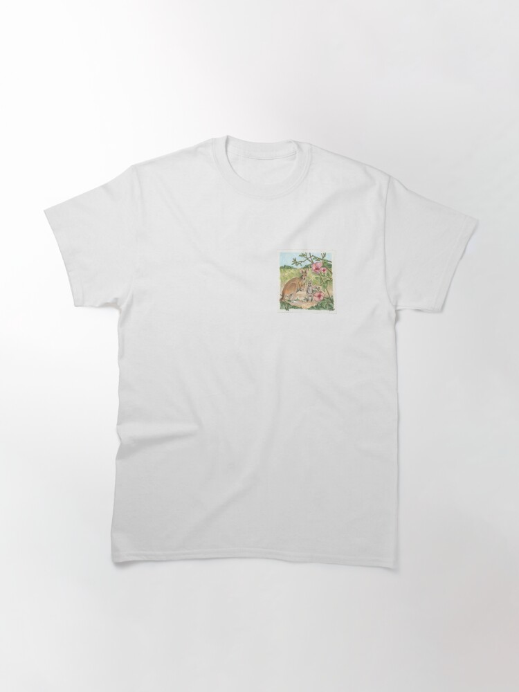 Thumbnail 3 of 7, Classic T-Shirt, Red Kangaroos & Sturts' Desert Roses designed and sold by ddanyen.