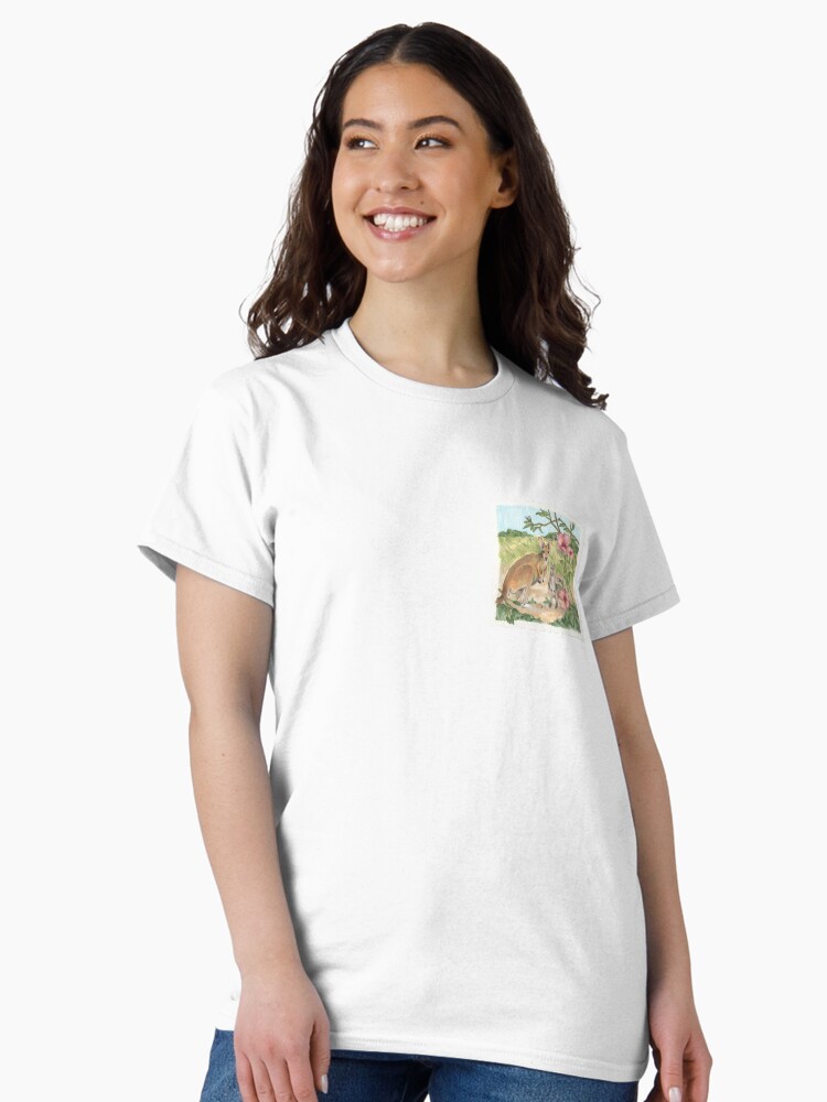 Thumbnail 1 of 7, Classic T-Shirt, Red Kangaroos & Sturts' Desert Roses designed and sold by ddanyen.