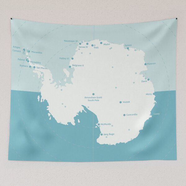 Item preview, Antarctica Research Stations Map designed and sold by Walford-Designs.