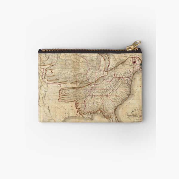Item preview, Vintage United States Eagle Map (1833) designed and sold by BravuraMedia.