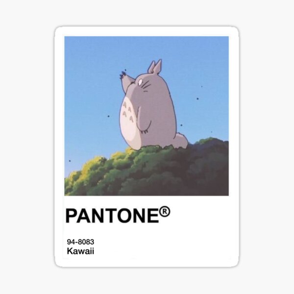 pantone kawaii anime sticker sticker by mishamillard redbubble