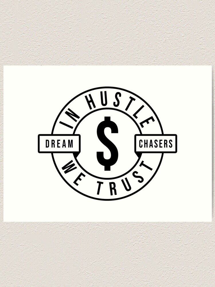 Wall Art - The Hustle fashion Never Sleeps - Motivational