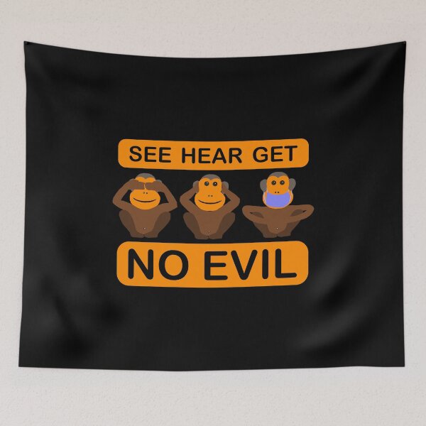 Item preview, See, Hear, Get No Evil - Monkey Mouthguard designed and sold by saechla.