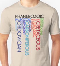 Phanerozoic aeons, eras, ages Unisex T-Shirt