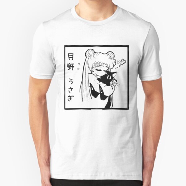 Sailor Moon Usagi and Luna Slim Fit T-Shirt