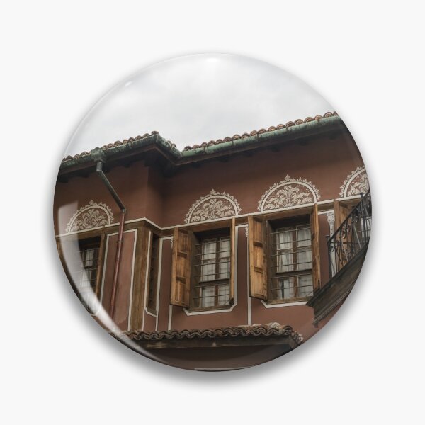 Item preview, Old Town Plovdiv - Hugging Revival Houses in White Russet and Brown designed and sold by Georgia Mizuleva.