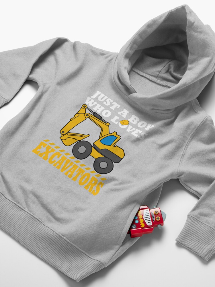 Alternate view of Excavator Shirts For Boys Excavator Gifts Kids Excavator	 Toddler Pullover Hoodie