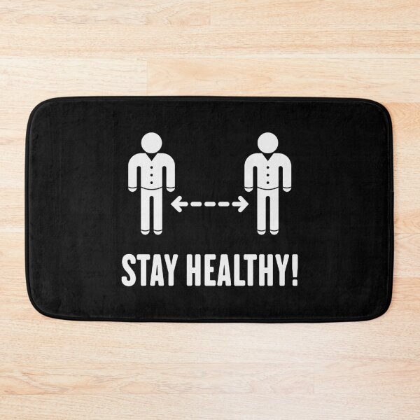 Item preview, Stay Healthy! (Keep Distance / Corona / COVID-19 / White) designed and sold by MrFaulbaum.