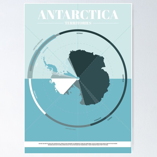 Item preview, Antarctica Territory Map designed and sold by Walford-Designs.