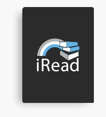 i Read | Reading Slogan for Book Lovers Canvas Print