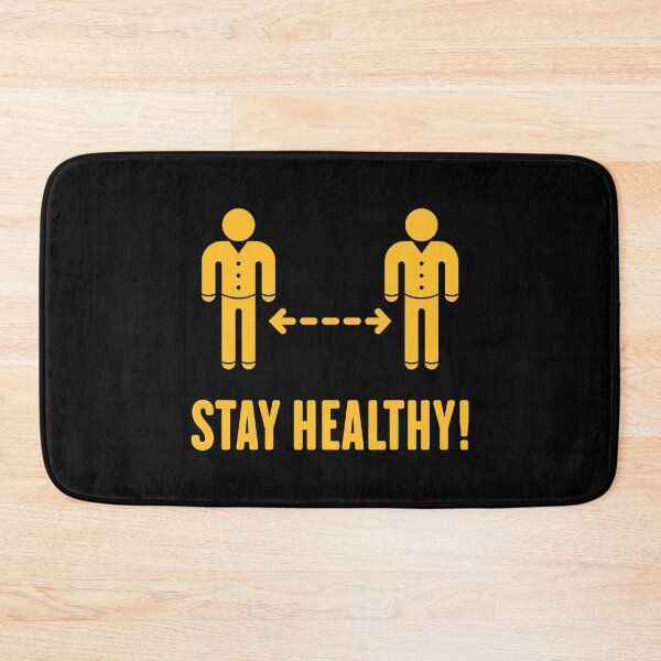 Item preview, Stay Healthy! (Keep Distance / Corona / COVID-19 / Gold) designed and sold by MrFaulbaum.