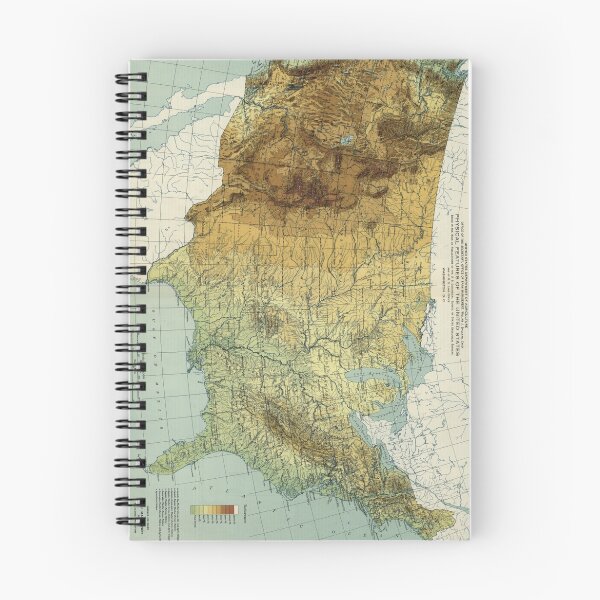 Item preview, Vintage United States Physical Features Map (1915) designed and sold by BravuraMedia.