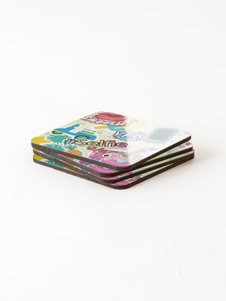 Thumbnail 4 of 5, Coasters (Set of 4), vsco collage designed and sold by CodingForTech.