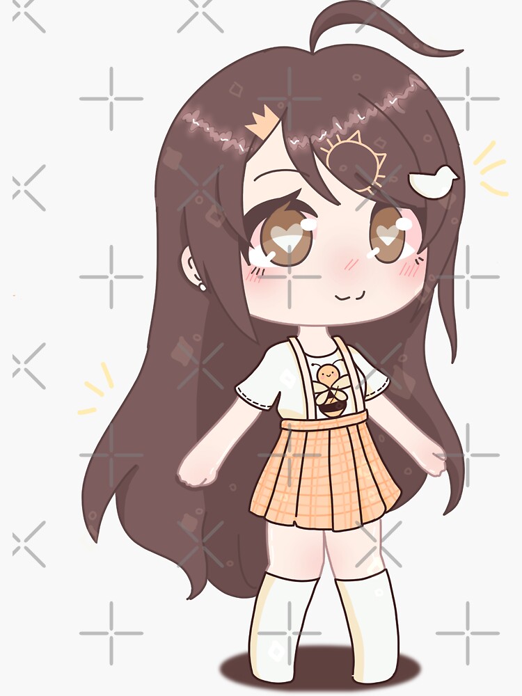 Cute Anime Girl - Gacha Edit Sticker for Sale by BambooBanana