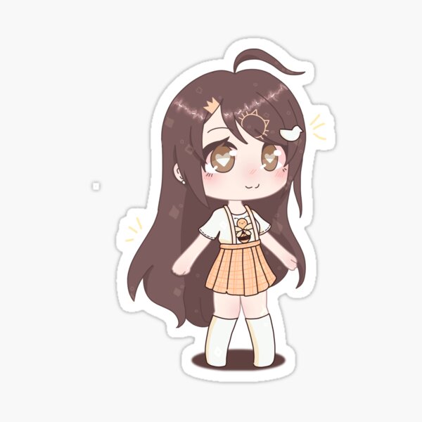 Gacha Stickers Redbubble - anime girl roblox anime decal id