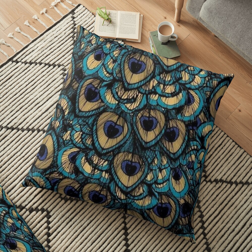 peacock Floor Pillow