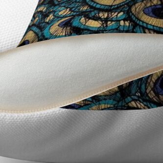 Alternate view of peacock Floor Pillow