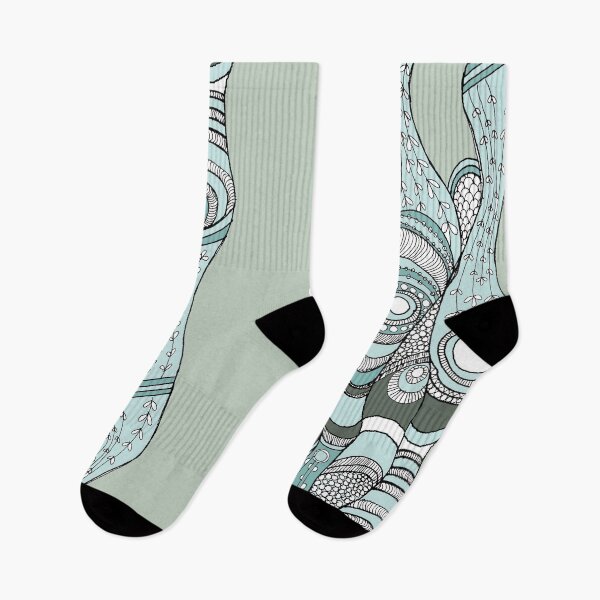 Item preview, Sea Weeds, soft teal designed and sold by wiccked.