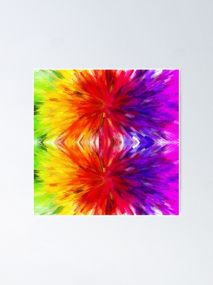 "Contemporary multicolour abstract fine art workpainting" Poster by