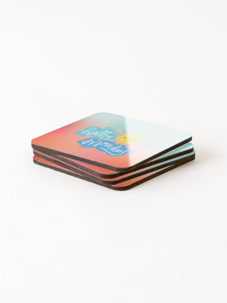 Thumbnail 4 of 5, Coasters (Set of 4), Monday designed and sold by Raju2018.