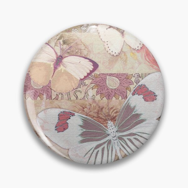 Artikelvorschau, Vintage BUTTERFLY Creme Mauve Tank Pink Ash Blush Olivgrün entworfen und verkauft von Delinda Graphic Studio.