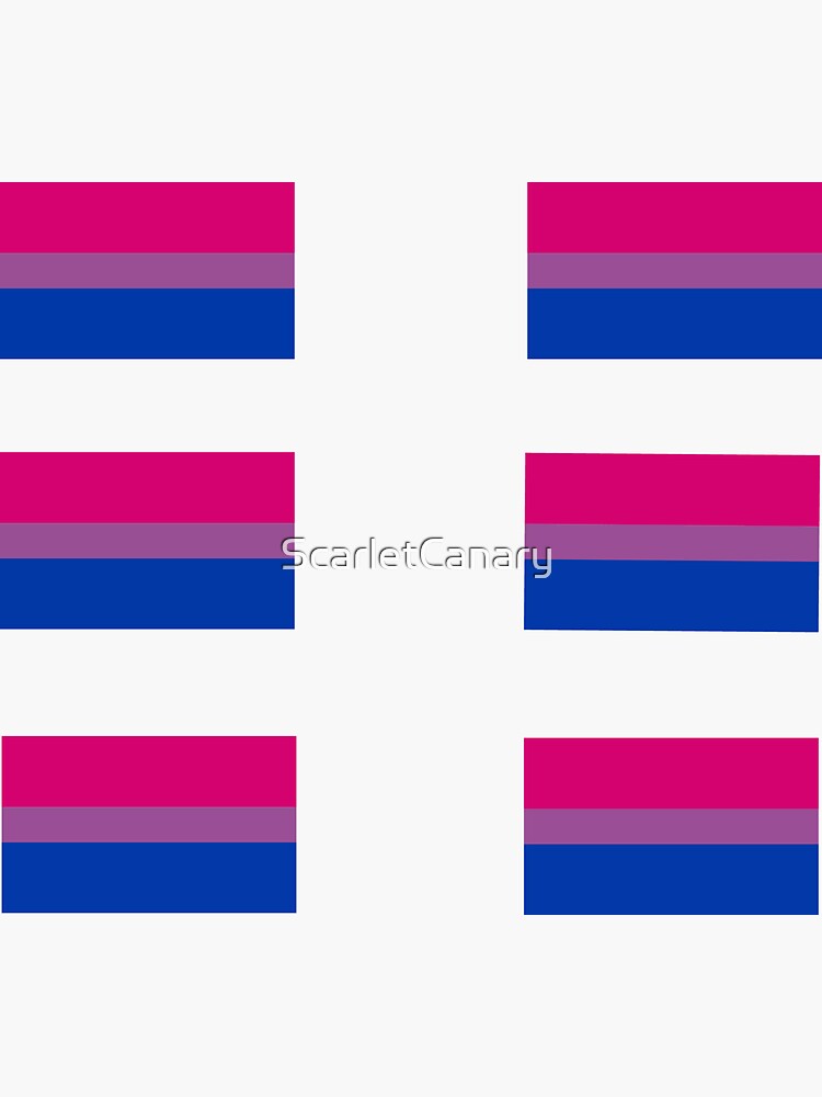 Bi Flag Sticker Sheet Sticker For Sale By Scarletcanary Redbubble