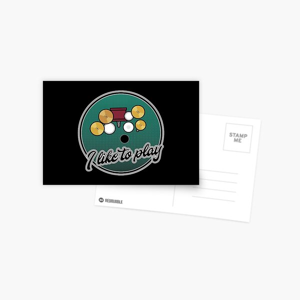 4-piece drum kit — left handed Postcard