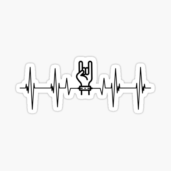 Artikel-Vorschau von Heavy Metal Heartbeat Metalhead, designt und verkauft von playloud.
