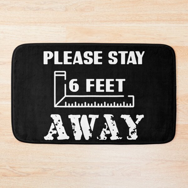 Item preview, PLEASE STAY 6 FEET AWAY Face Mask designed and sold by Funny Tee.
