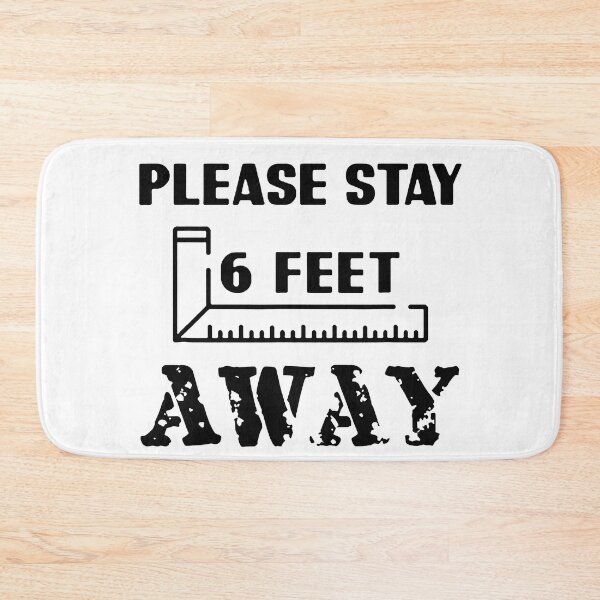 Item preview, PLEASE STAY 6 FEET AWAY Face Mask designed and sold by Funny Tee.