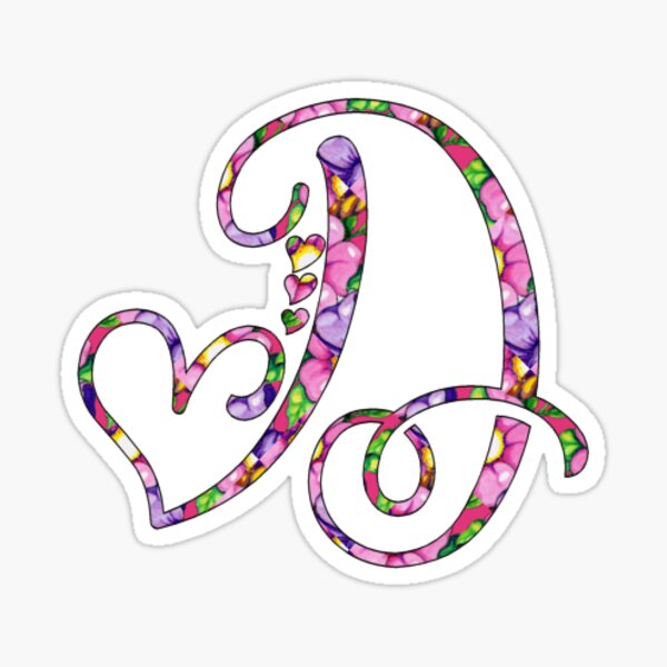 Springtime Alpha Designs - D Sticker
