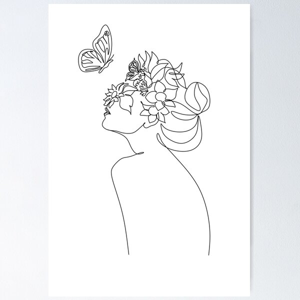 Butterfly Line Art Posters for Sale