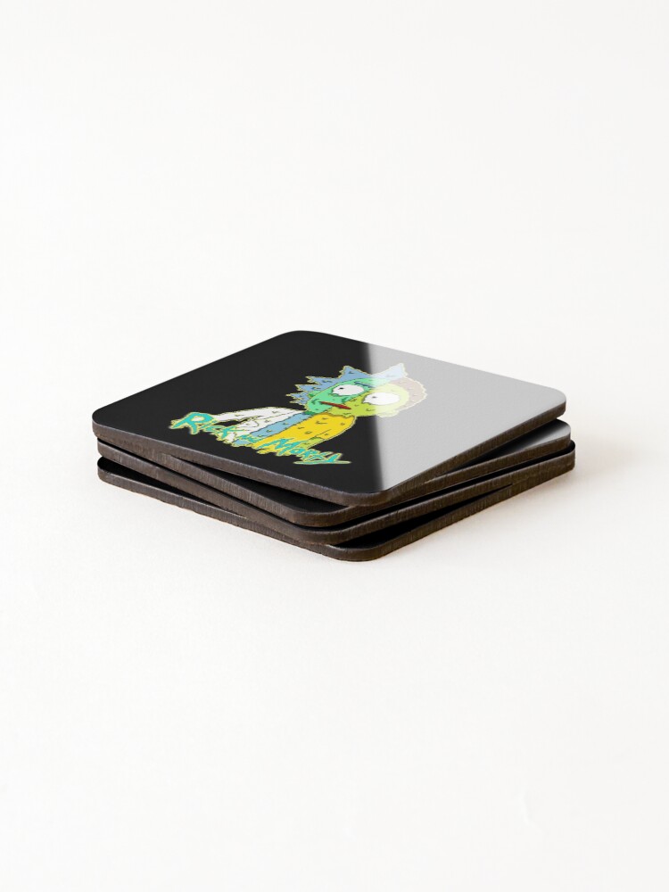 Alternate view of rick and morty melted Coasters (Set of 4)