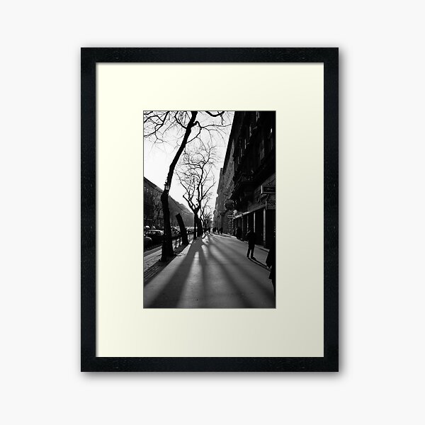 Andrassy shadows - Budapest, Hungary Framed Art Print