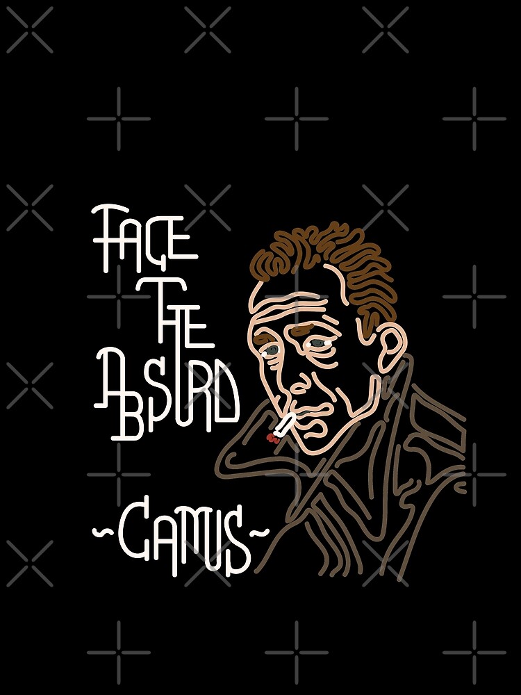 STYLIZED LINE ART CAMUS - FACE THE ABSURD - neutral by intenzaesthetic
