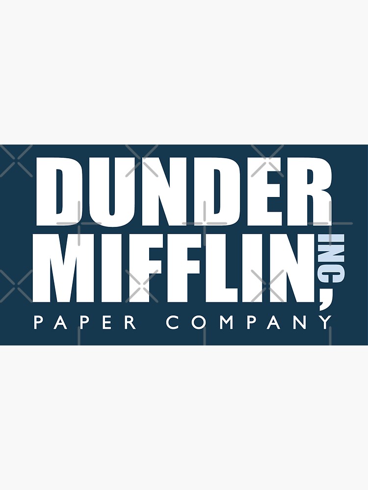 Dunder Mifflin Paper Company Blue Vinyl Sticker - Official The