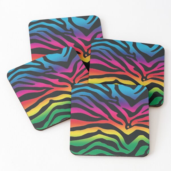 Item preview, Bright Rainbow Tiger Stripes Striped fur Animal Africa Pattern  designed and sold by funnytshirtemp.