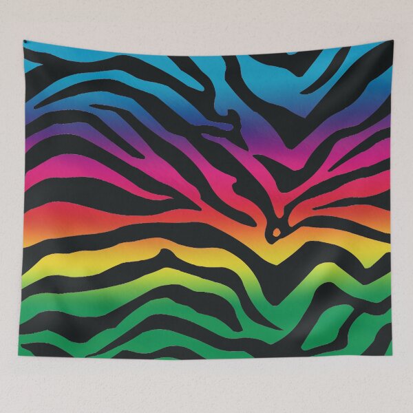 Item preview, Bright Rainbow Tiger Stripes Striped fur Animal Africa Pattern  designed and sold by funnytshirtemp.