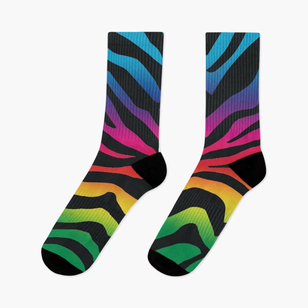 Item preview, Bright Rainbow Tiger Stripes Striped fur Animal Africa Pattern  designed and sold by funnytshirtemp.