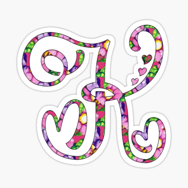Springtime Alpha Designs - K Sticker