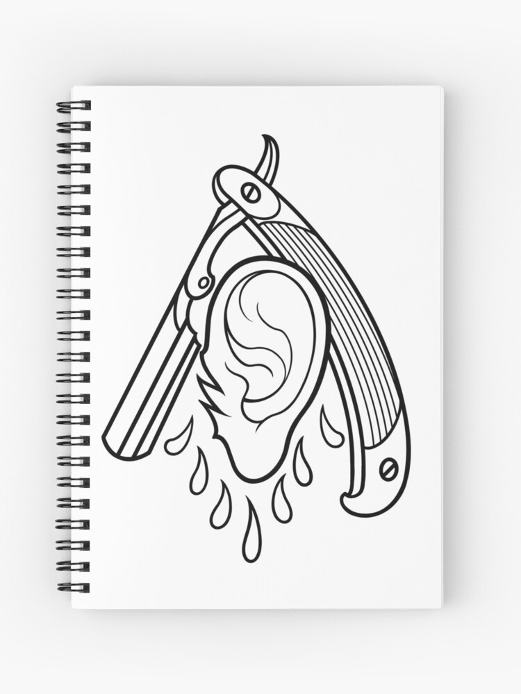Traditional barber tattoo Spiral Notebook for Sale by Saphirtattoos   Redbubble
