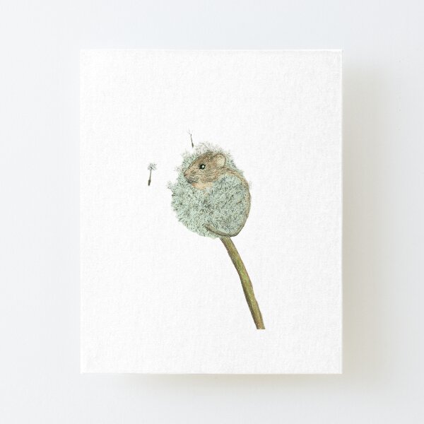 dandelion mouse Canvas Mounted Print