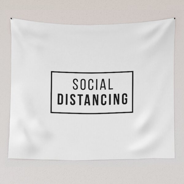 Item preview, social distancing anti social Face Mask designed and sold by Funny Tee.