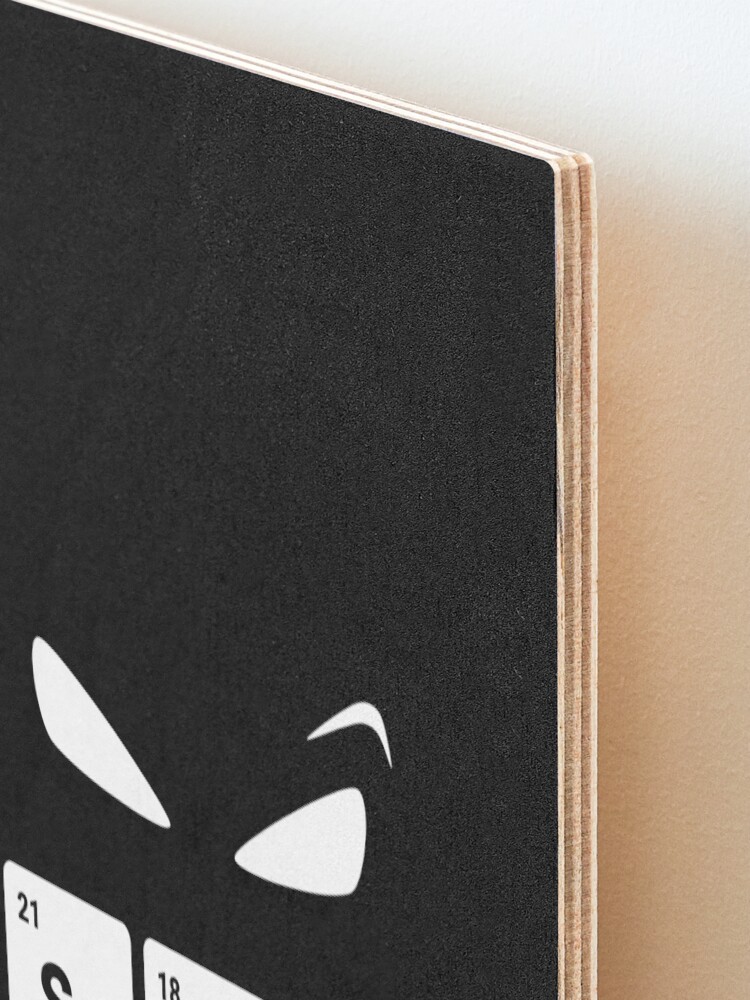 Alternate view of Scary! Halloween Eyes Periodic Table Elements Scandium Argon Yttrium Mounted Print
