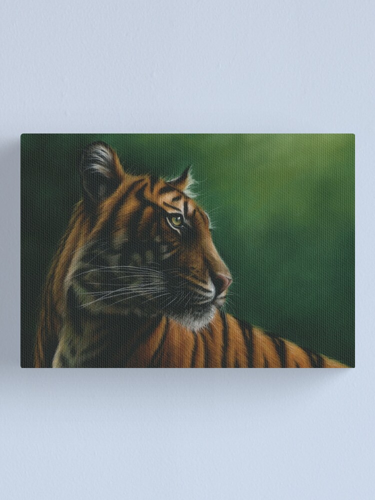 Alternate view of Wildlife Painting of a Tiger Canvas Print